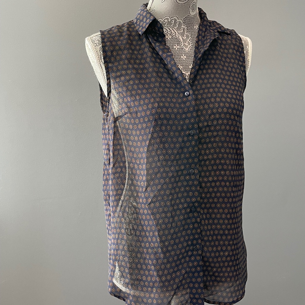 Sheer Button Down Shell